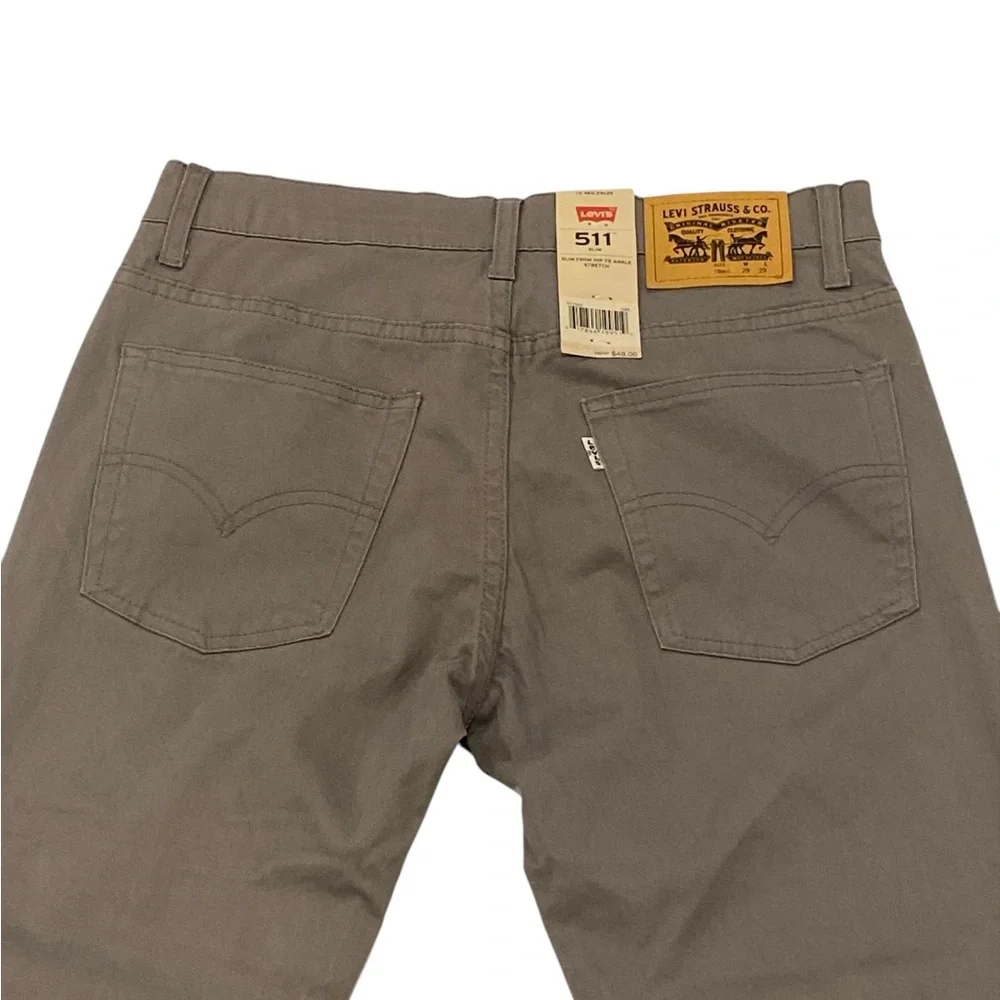 Levi’s 511 Slim Stretch Gray Cotton Pants - Boys 18R - NWT